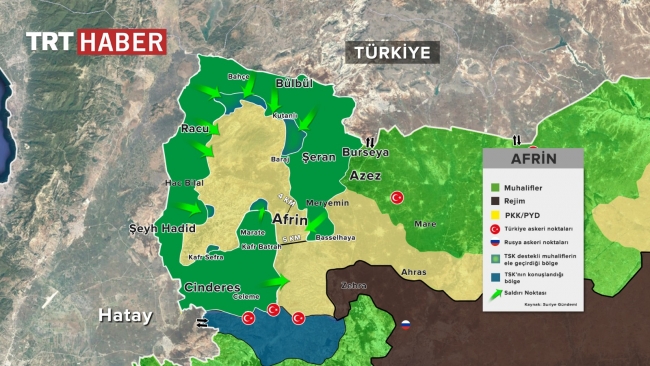 Afrin'de 15 köy daha teröristlerden arındırıldı